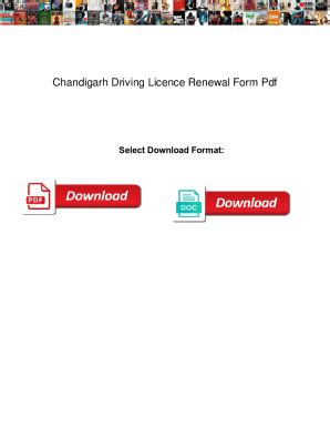 Driving Licence Renewal in Chandigarh .